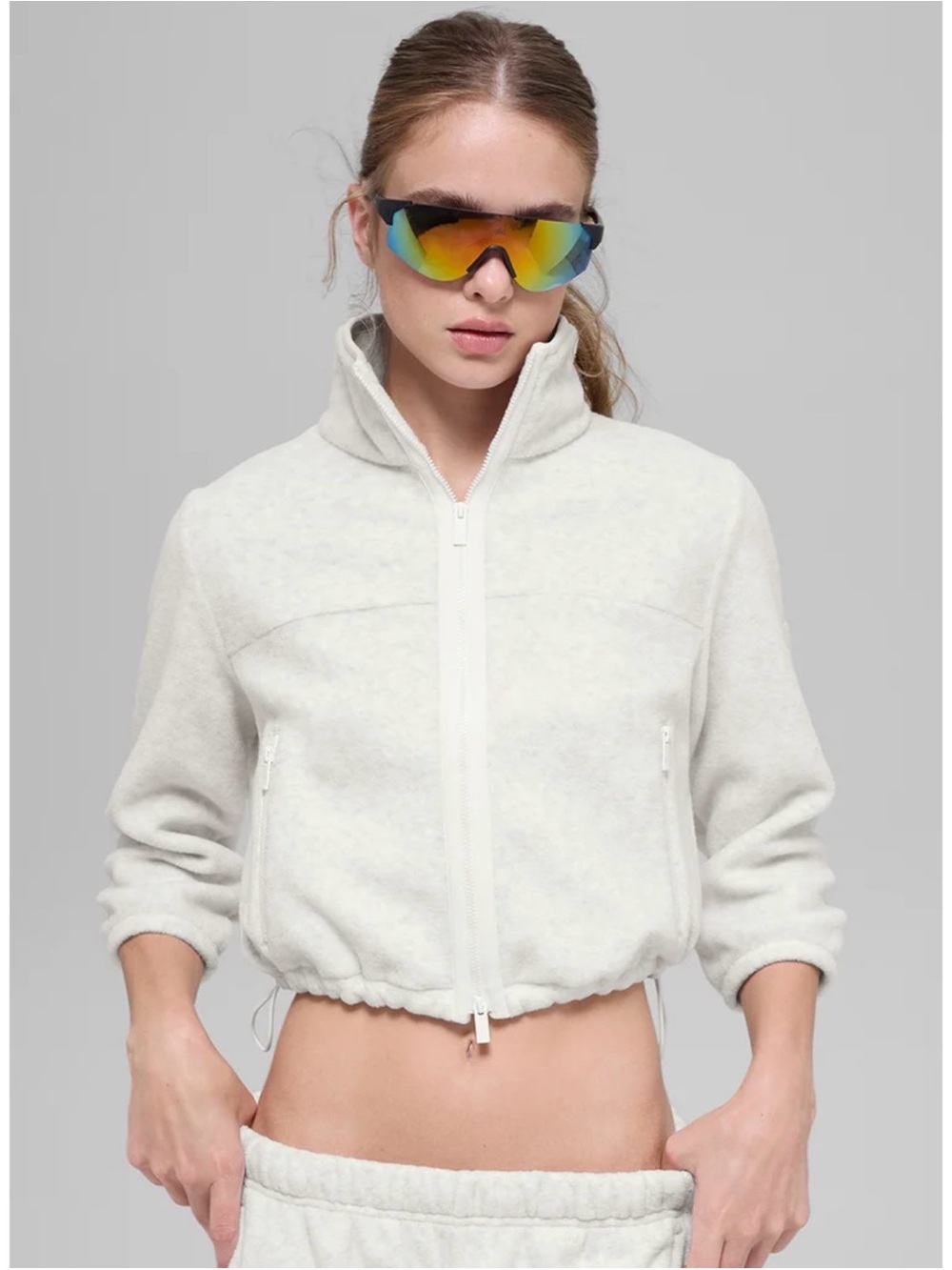 ALO Yoga Cropped Polar Fleece Jacket